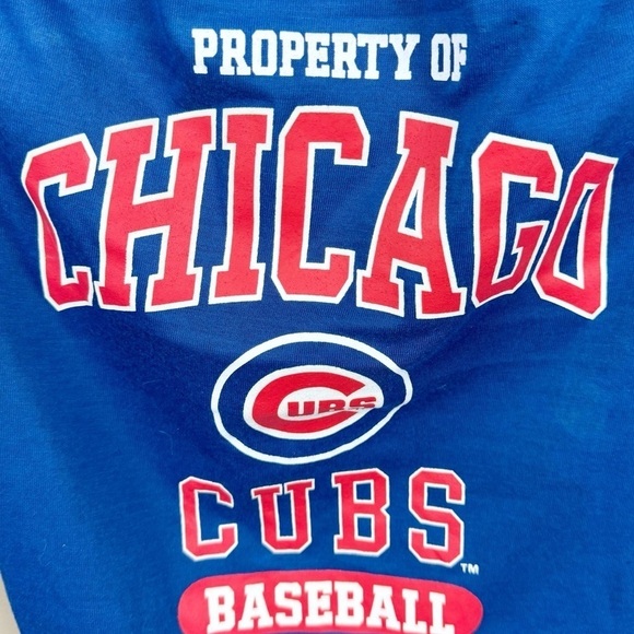 Pets First MLB Blue Property of the Chicago Cubs Baseball Dog T-Shirt - Picture 4 of 6